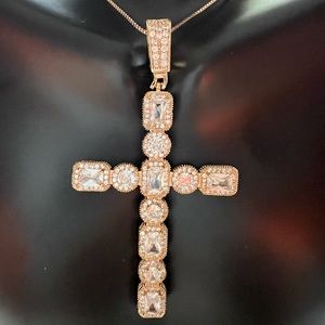 Diamond cross necklace